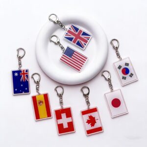 Acrylic Keychain - Different Country Flag Series