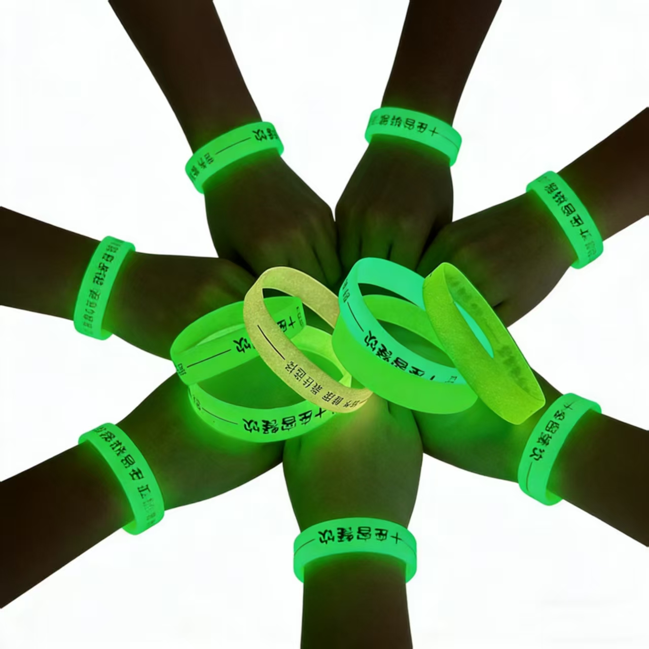 Custom Glow In Dark Silicone wristband - Image 3