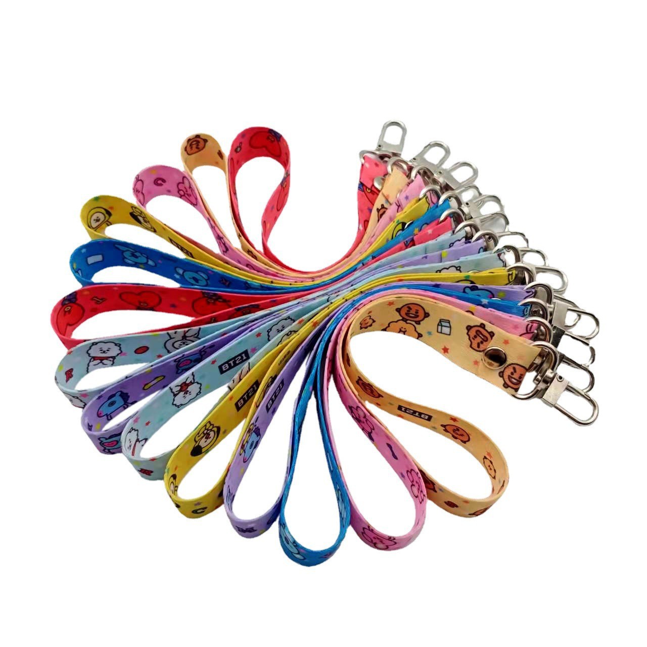 Cute Cartoon Design Short Polyester Lanyard - Image 3