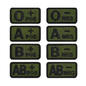 Custom Blood Type Embroidery Patches