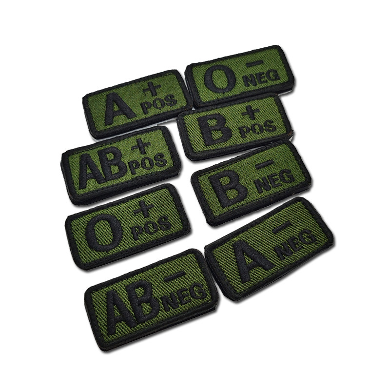 Custom Blood Type Embroidery Patches - Image 2