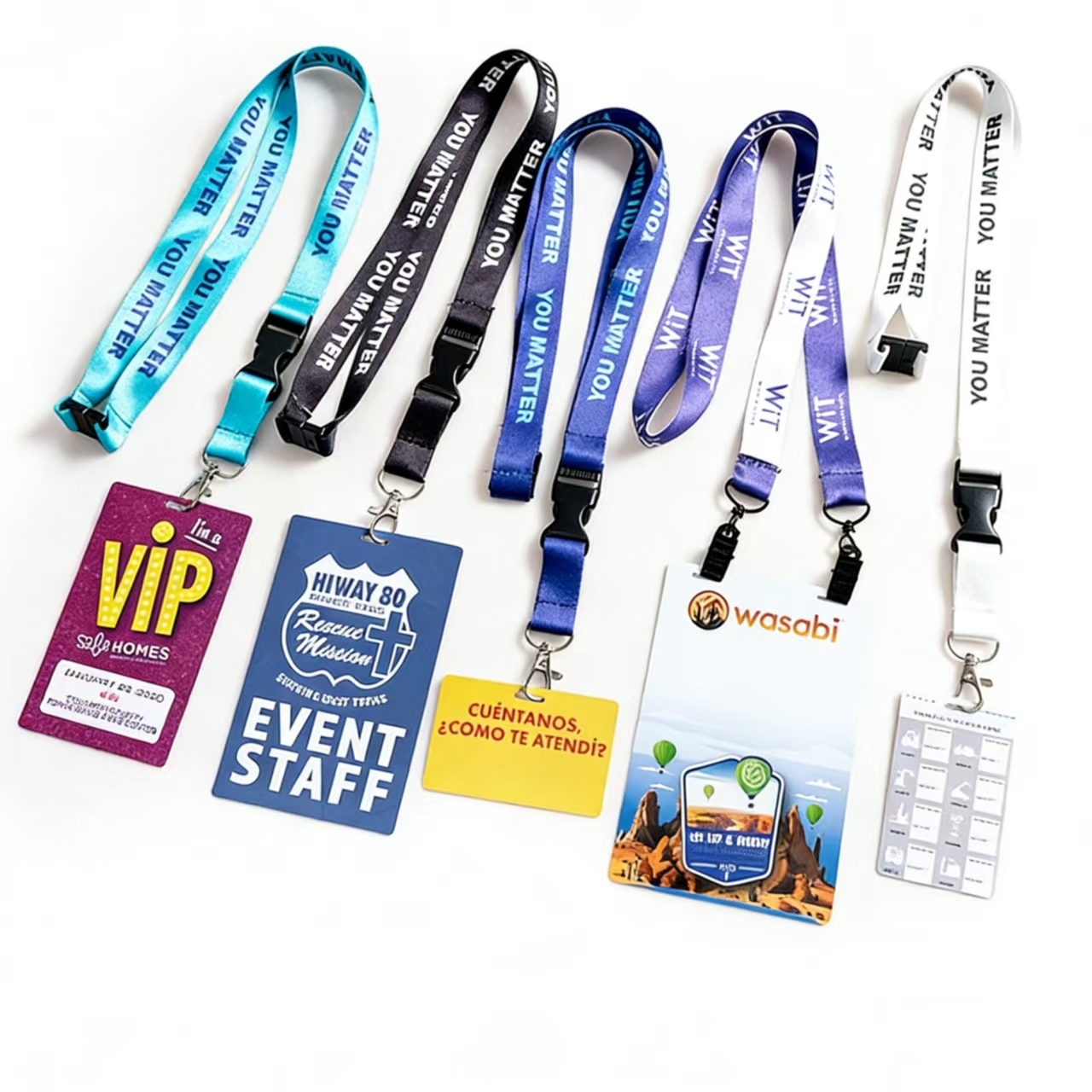 Custom Polyester Lanyard With PVC Card