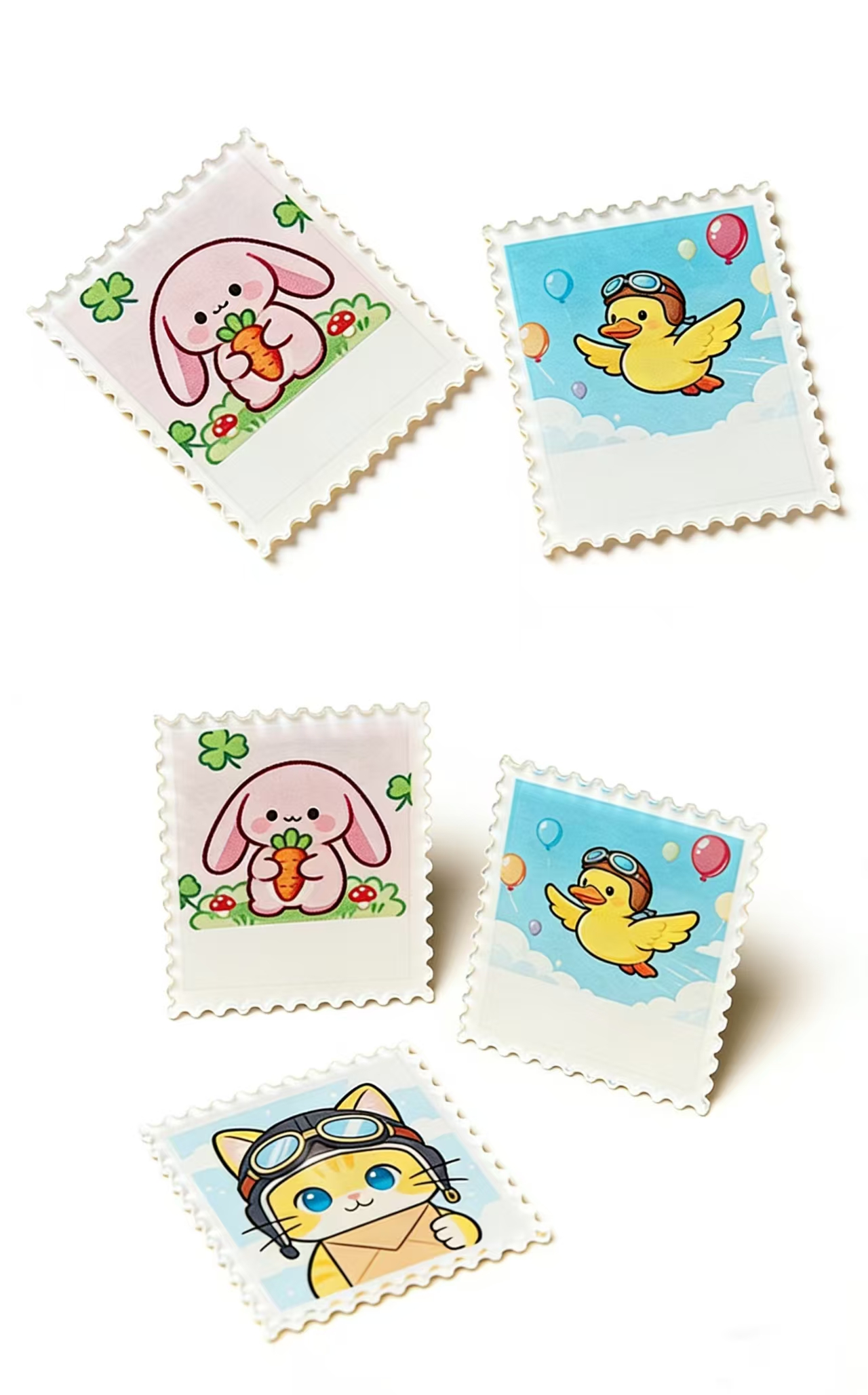 Acrylic Fridge Magnet - Stamp Series