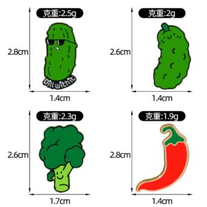 Vegetable Enamel Pins