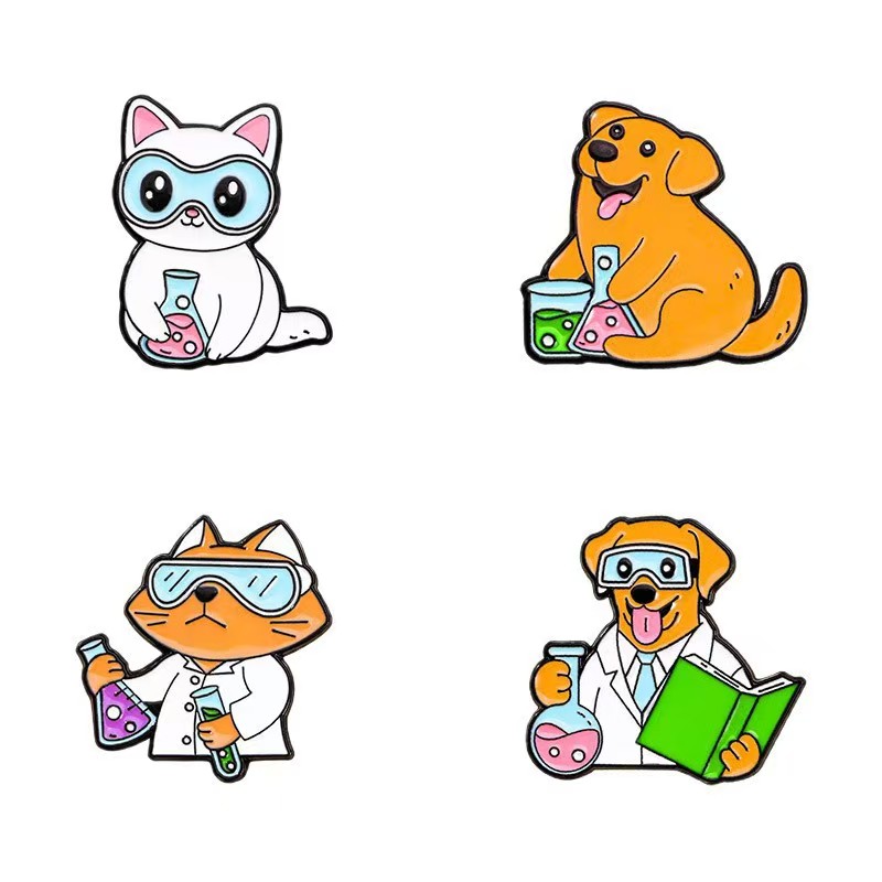 Lab Equipment Enamel Pins