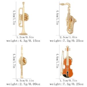 Musical Instrument Enamel Pins