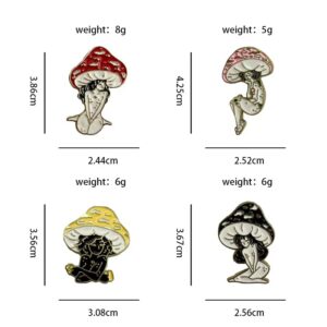 Mushroom Enamel Pins